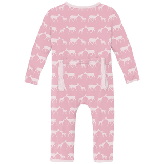 Kickee Pants Coverall with 2-Way Zipper - Cake Pop Doe & Fawn | Baby Riddle