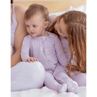 Kickee Pants 2-Way Zipper Footie - Thistle Starry Sky & Moon | Baby Riddle