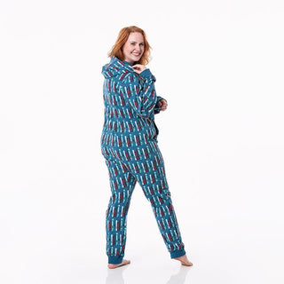 Bamboo Adult Fleece Jumpsuit with Hood - Twilight Skis Baby One-Pieces