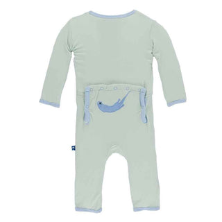 Bamboo Applique Coverall - Aloe River Otter KicKee Pants