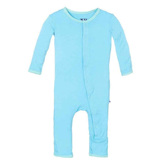 Bamboo Applique Coverall - Confetti Piranha KicKee Pants