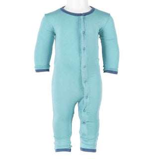 KicKee Pants Applique Coverall - Glacier Penguin