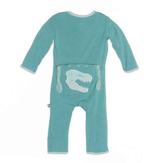 Bamboo Applique Coverall - Lagoon Bones KicKee Pants