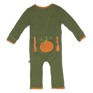 Applique Coverall, Moss Pumpkin KicKee Pants