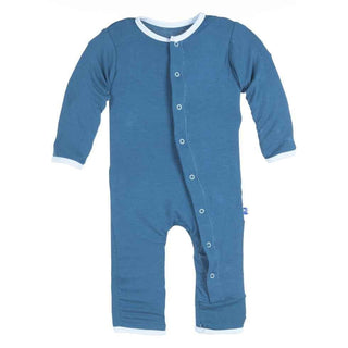 Bamboo Applique Coverall, Peacock Elephant KicKee Pants