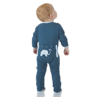 Bamboo Applique Coverall, Peacock Elephant Baby & Toddler Sleepwear