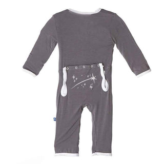 Bamboo Applique Coverall - Rain Shooting Stars KicKee Pants