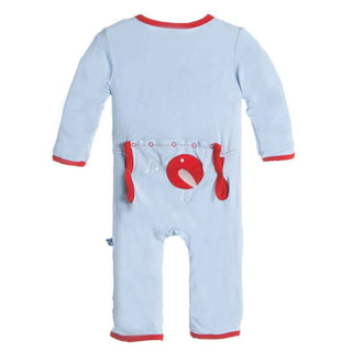 Bamboo Applique Coverall Romper- Pond Singing Birds KicKee Pants