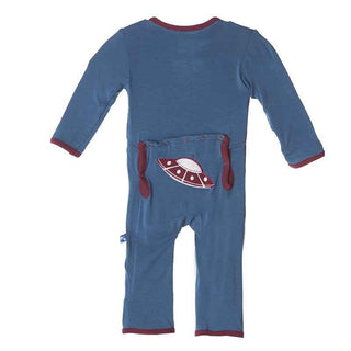 Bamboo Applique Coverall - Twilight Space Ship Baby & Toddler Sleepwear