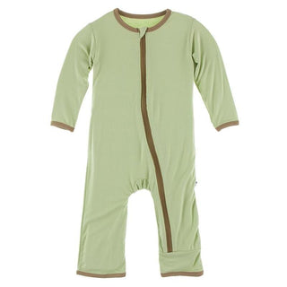 KicKee Pants Applique Coverall with Zipper - Field Green Football