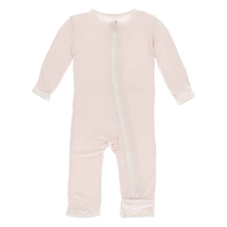 Bamboo Applique Coverall with Zipper - Macaroon Puddle Duck KicKee Pants