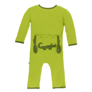 Bamboo Applique Coverall with Zipper - Meadow Crocodile Baby & Toddler Sleepwear