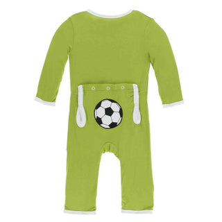 Bamboo Applique Coverall with Zipper - Meadow Soccer Baby & Toddler Sleepwear