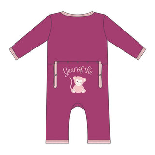 Bamboo Applique Coverall - Year of the Monkey (Girl) KicKee Pants