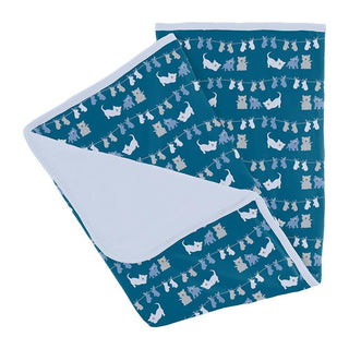 Baby Boys Print Bamboo Stroller Blanket - Seaport 3 Little Kittens Swaddling & Receiving Blankets