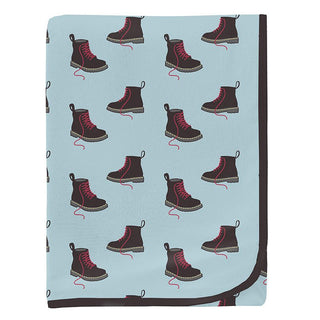 KicKee Pants Baby Boys Print Bamboo Swaddling Blanket - Spring Sky Boots