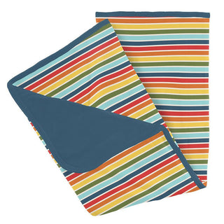 Baby Boys Print Bamboo Stroller Blanket - Groovy Stripe KicKee Pants