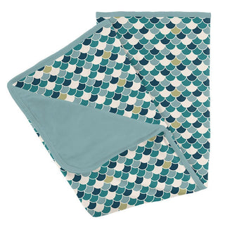 KicKee Pants Baby Boys Print Stroller Blanket, Lagoon Scales - One Size 15ANV