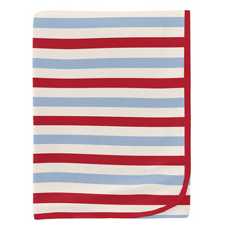 KicKee Pants Baby Boys Print Swaddling Blanket - Anniversary Balloon Stripe