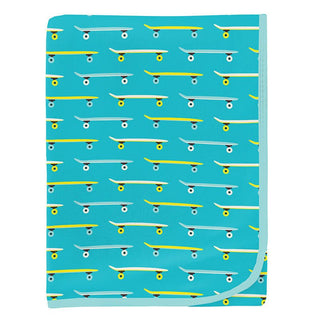 Baby Boys Print Bamboo Swaddling Blanket - Confetti Skateboard Swaddling Blankets