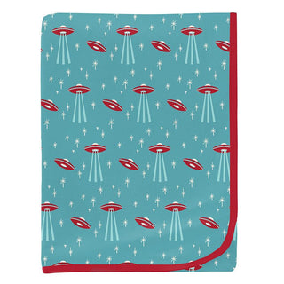 Baby Boys Print Bamboo Swaddling Blanket - Glacier Alien Invasion Swaddling Blankets