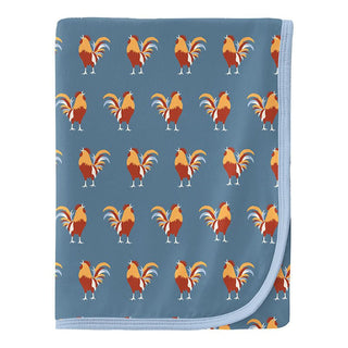 Baby Boys Print Bamboo Swaddling Blanket, Parisian Rooster - One Size (15ANV) KicKee Pants