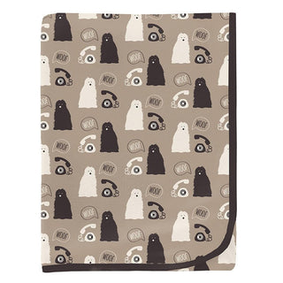 Baby Boys Print Bamboo Swaddling Blanket - Popsicle Stick Telephone and Dog KicKee Pants