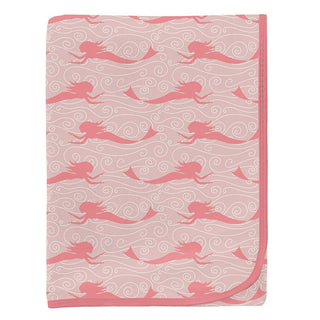 Baby Girls Print Bamboo Swaddling Blanket - Baby Rose Mermaid Swaddling Blankets