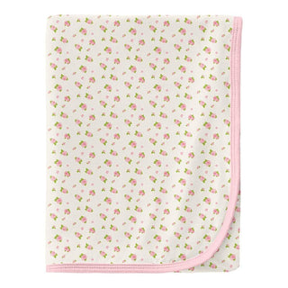 Baby Girls Print Swaddling Blanket, Natural Buds - One Size (15ANV) KicKee Pants