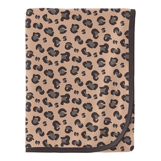 Baby Girls Print Swaddling Blanket, Suede Cheetah - One Size (15ANV) KicKee Pants