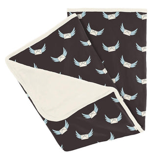 Baby Print Bamboo Stroller Blanket - Midnight Email Swaddling & Receiving Blankets