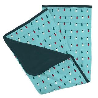 KicKee Pants Baby Print Stroller Blanket, Iceberg Holiday Lights - One Size WCA22