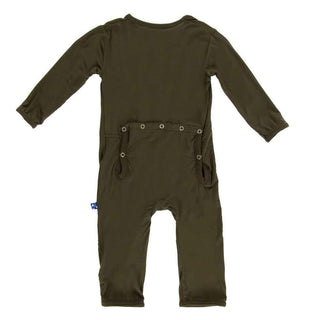 Boy's Solid Bamboo Coverall with Zipper - Bark Baby & Toddler Sleepwear