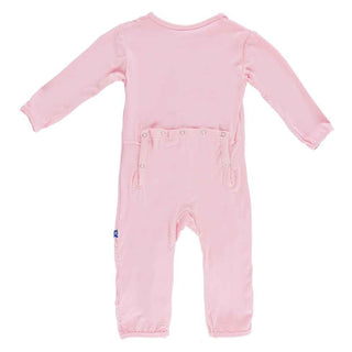 Girl's Solid Bamboo Coverall with Zipper - Lotus Baby & Toddler Sleepwear