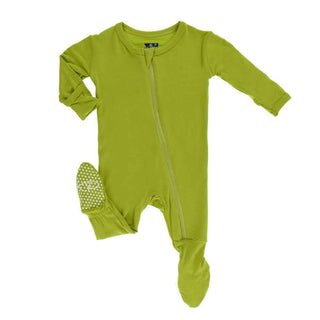 Solid Bamboo Footie with Zipper - Meadow Baby & Toddler Sleepwear