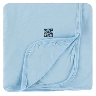 Basic Solid Bamboo Stroller Blanket - Pond, One Size Swaddling & Receiving Blankets