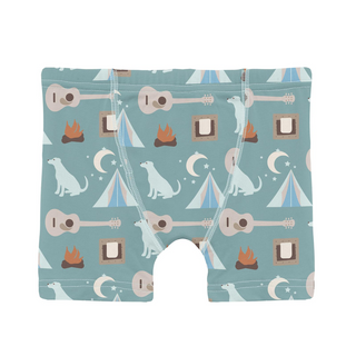 Kickee Pants Boxer Briefs (Set of 3) - Latte Camping Animals, Fresh Air & Jade Campfire | Baby Riddle