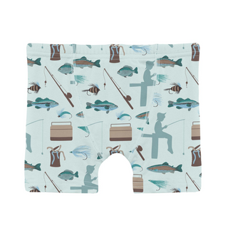 Kickee Pants Boxer Briefs (Set of 3) - Seaside Blue Frogs & Flies, Agave & Fresh Air Fishing | Baby Riddle