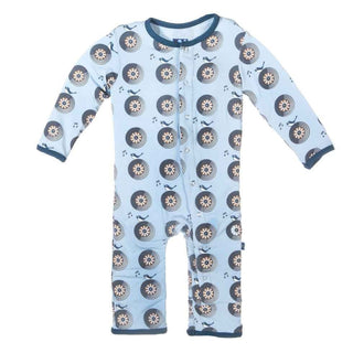 Boy's Bamboo Coverall, Pond Record Birds KicKee Pants