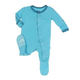 Boys Solid Bamboo Footie with Snaps, Confetti with Bay Baby & Toddler Sleepwear