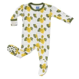 Boy's Bamboo Footie with Snaps, Natural Breadfruit Baby & Toddler Sleepwear