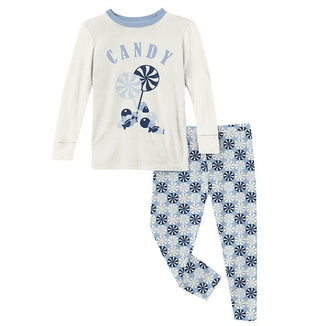 Boy's Bamboo Long Sleeve Graphic Tee Pajama Set - Pond Candy Baby & Toddler Sleepwear