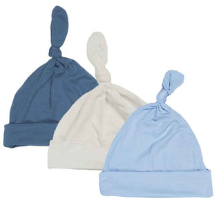 Boys Solid Bamboo Newborn Hat Gift Set - Twilight, Natural, & Pond Baby & Toddler Hats