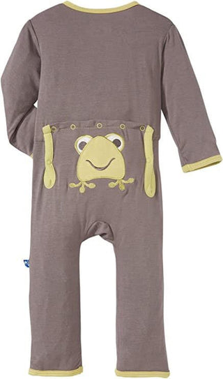 Boy's Print Bamboo Applique Coverall with Snaps - Rain Toad Baby & Toddler Sleepwear