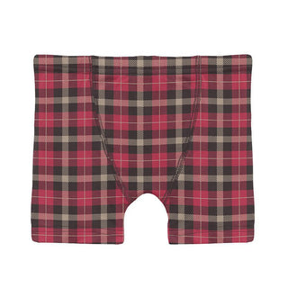 KicKee Pants Boy's Print Bamboo Boxer Brief - 90's Plaid