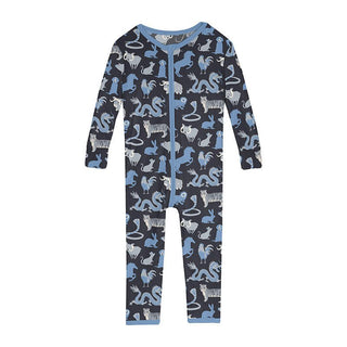 Boy's Print Bamboo Convertible Sleeper with Zipper - Deep Space Chinese Zodiac Baby & Toddler Sleepwear