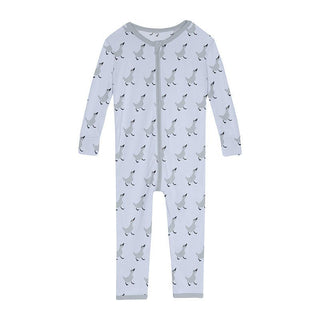 KicKee Pants Boy's Print Bamboo Convertible Sleeper with Zipper - Dew Ugly Duckling 