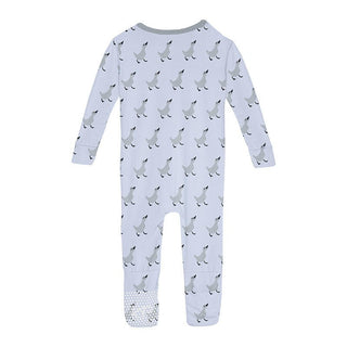 KicKee Pants Boy's Print Bamboo Convertible Sleeper with Zipper - Dew Ugly Duckling 