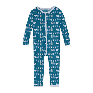 Boy's Print Bamboo Convertible Sleeper with Zipper - Seaport 3 Little Kittens Baby & Toddler Sleepwear