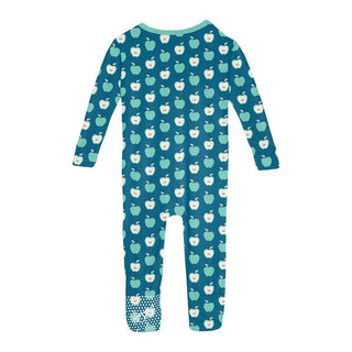 Boy's Print Bamboo Convertible Sleeper with Zipper - Seaport Johnny Appleseed Baby & Toddler Sleepwear